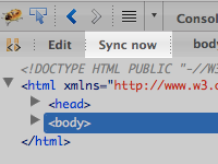 Sync now button in FireBug